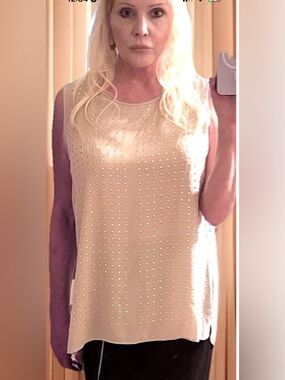 🐚Sleeveless Studded BLING TANK TUNIC TOP🐚